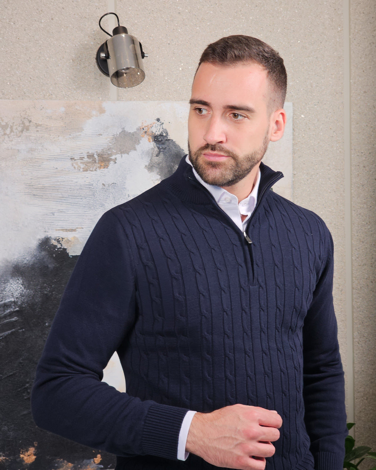 𝗗𝗢𝗡 𝗩𝗜𝗧𝗢 | Half Zip Džemper - Navy