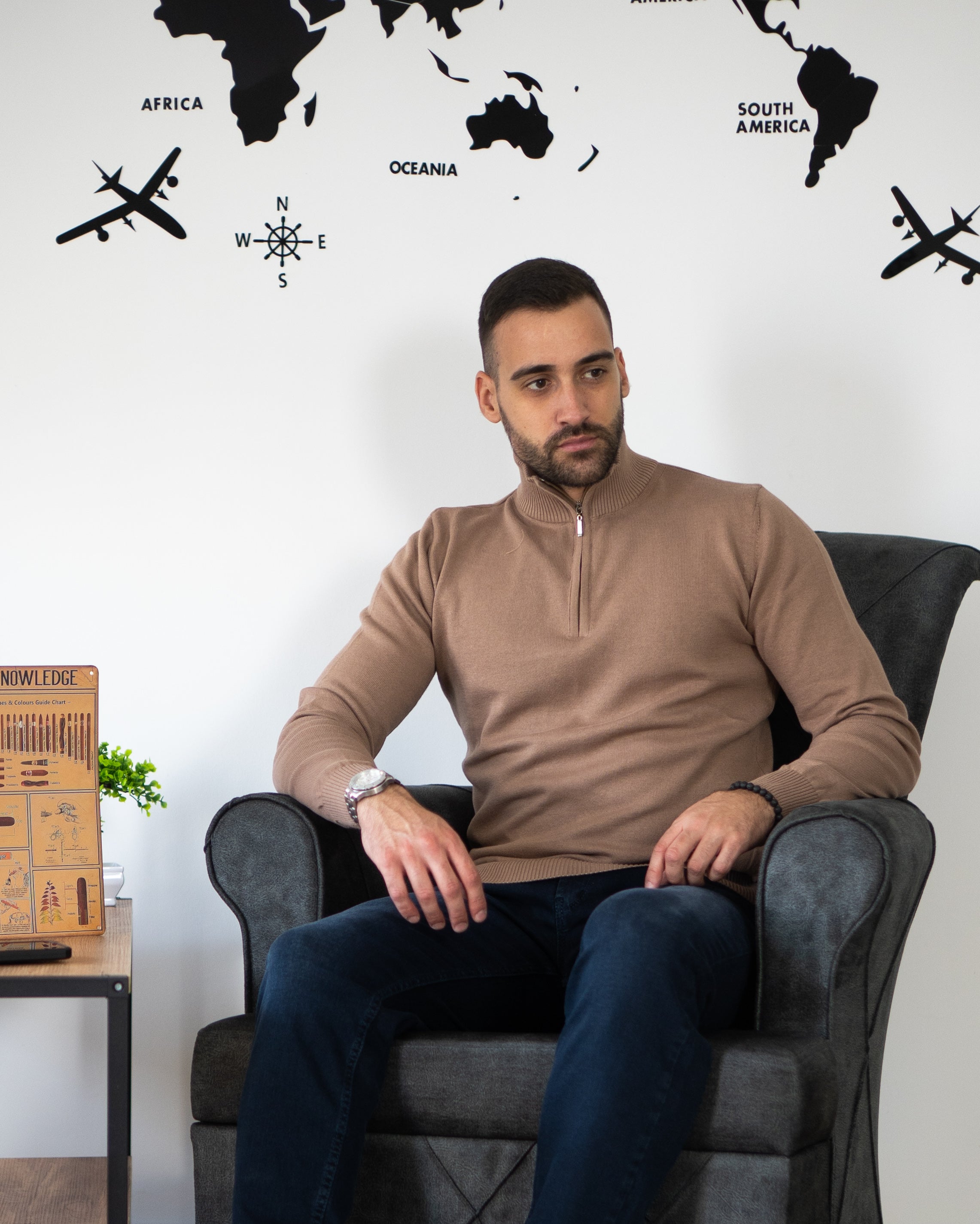 𝗔𝘂𝘁𝗵𝗼𝗿𝗶𝘁𝘆 | Half Zip Džemper - Amphora