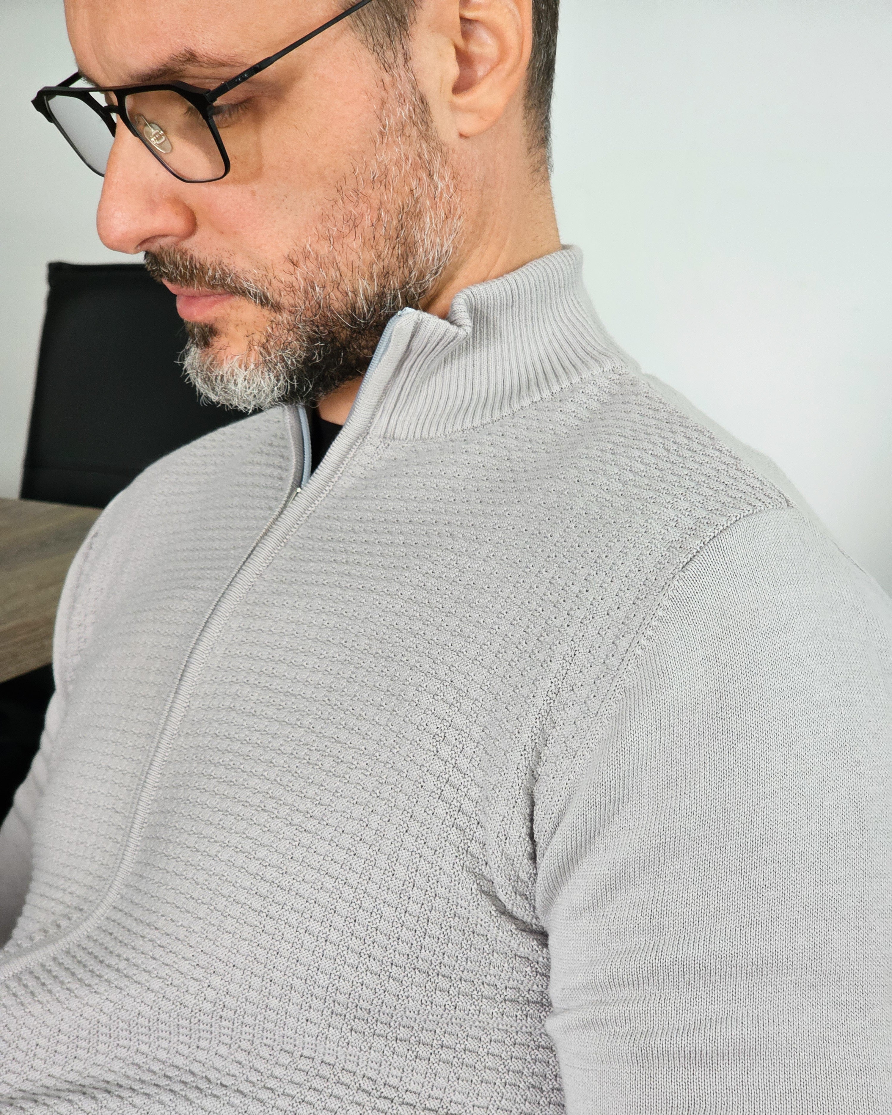 𝗔𝗿𝗶𝘀𝘁𝗼𝗰𝗿𝗮𝘁 | Full Zip Džemper - Empire Grey
