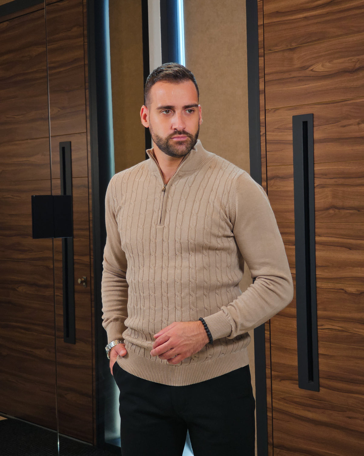 𝗗𝗢𝗡 𝗩𝗜𝗧𝗢 | Half Zip Džemper - Sirocco