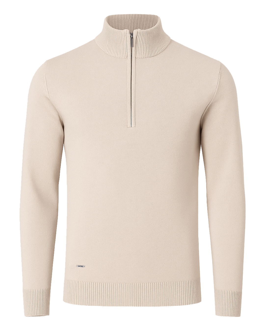 Half zip džemper - Bleach Sand