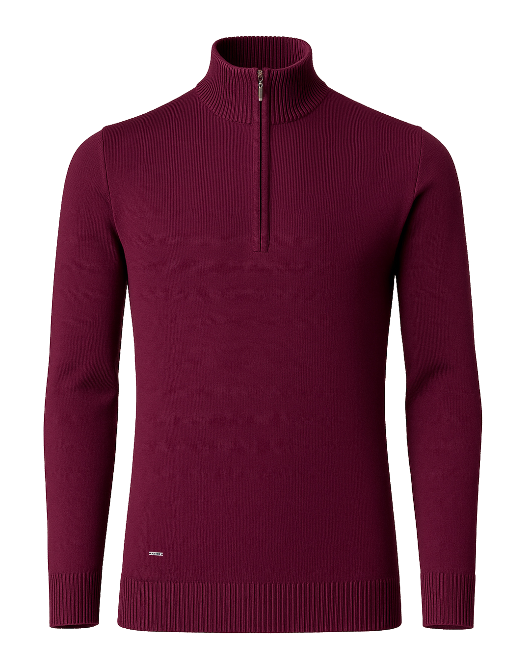 Half zip džemper - Red Mahogany