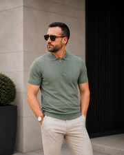 𝗢𝗹𝗱 𝗠𝗼𝗻𝗲𝘆 𝗞𝗻𝗶𝘁 | Polo - Jade Green