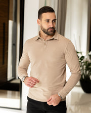 𝗧𝗵𝗲 𝗜𝗻𝘀𝗶𝗱𝗲𝗿 | Polo majica - dugi rukav - Sahara Sand